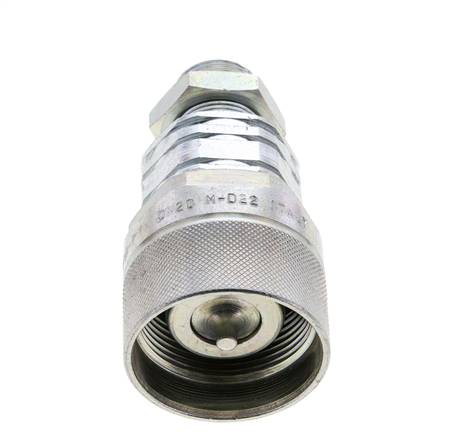 Steel DN 20 Hydraulic Coupling Plug 15 mm L Compression Ring Bulkhead ISO 14541/8434-1 D M42 x 2