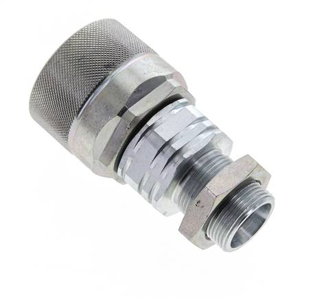 Steel DN 20 Hydraulic Coupling Plug 18 mm L Compression Ring Bulkhead ISO 14541/8434-1 D M42 x 2
