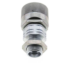 Steel DN 20 Hydraulic Coupling Plug 18 mm L Compression Ring Bulkhead ISO 14541/8434-1 D M42 x 2