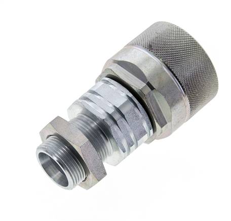 Steel DN 20 Hydraulic Coupling Plug 18 mm L Compression Ring Bulkhead ISO 14541/8434-1 D M42 x 2