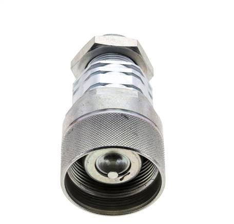 Steel DN 20 Hydraulic Coupling Plug 18 mm L Compression Ring Bulkhead ISO 14541/8434-1 D M42 x 2