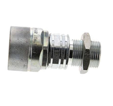 Steel DN 20 Hydraulic Coupling Plug 22 mm L Compression Ring Bulkhead ISO 14541/8434-1 D M42 x 2