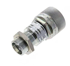 Steel DN 20 Hydraulic Coupling Plug 22 mm L Compression Ring Bulkhead ISO 14541/8434-1 D M42 x 2
