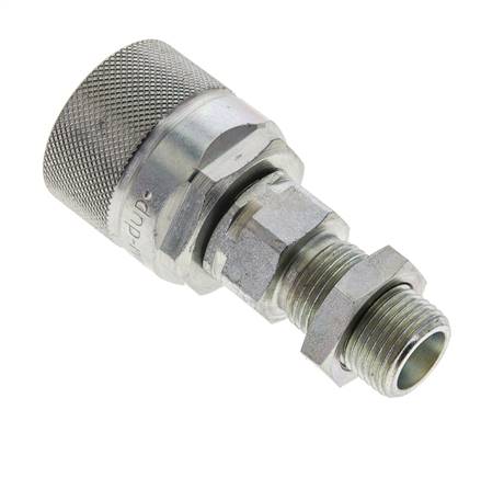 Steel DN 10 Hydraulic Coupling Plug 10 mm S Compression Ring Bulkhead ISO 14541/8434-1 D M28 x 2