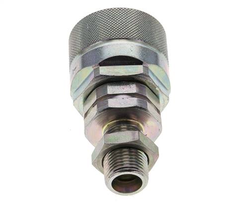 Steel DN 12.5 Hydraulic Coupling Plug 10 mm S Compression Ring Bulkhead ISO 14541/8434-1 D M36 x 2
