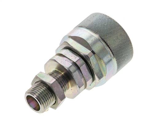 Steel DN 12.5 Hydraulic Coupling Plug 10 mm S Compression Ring Bulkhead ISO 14541/8434-1 D M36 x 2