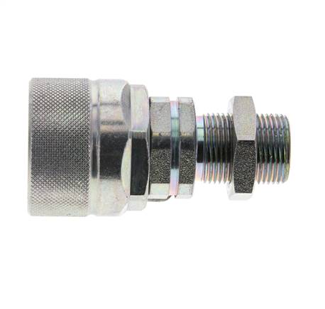 Steel DN 12.5 Hydraulic Coupling Plug 14 mm S Compression Ring Bulkhead ISO 14541/8434-1 D M36 x 2