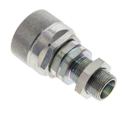 Steel DN 12.5 Hydraulic Coupling Plug 14 mm S Compression Ring Bulkhead ISO 14541/8434-1 D M36 x 2