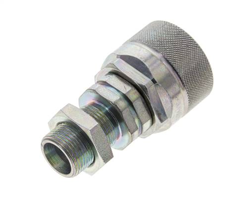 Steel DN 12.5 Hydraulic Coupling Plug 14 mm S Compression Ring Bulkhead ISO 14541/8434-1 D M36 x 2