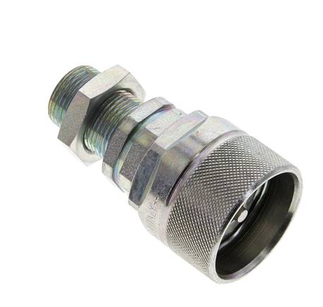 Steel DN 12.5 Hydraulic Coupling Plug 14 mm S Compression Ring Bulkhead ISO 14541/8434-1 D M36 x 2