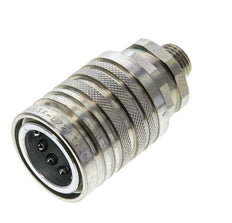 Steel DN 12.5 Hydraulic Coupling Socket 10 mm L Compression Ring ISO 7241-1 A/8434-1 D 20.5mm