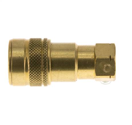 Brass DN 5 Hydraulic Coupling Socket 1/8 inch Female NPT Threads ISO 7241-1 B D 10.9mm