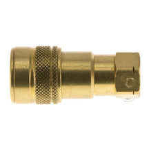 Brass DN 5 Hydraulic Coupling Socket 1/8 inch Female NPT Threads ISO 7241-1 B D 10.9mm