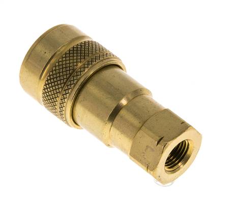 Brass DN 5 Hydraulic Coupling Socket 1/8 inch Female NPT Threads ISO 7241-1 B D 10.9mm