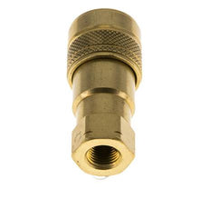 Brass DN 5 Hydraulic Coupling Socket 1/8 inch Female NPT Threads ISO 7241-1 B D 10.9mm