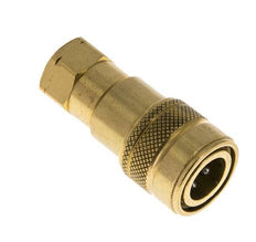 Brass DN 5 Hydraulic Coupling Socket 1/8 inch Female NPT Threads ISO 7241-1 B D 10.9mm