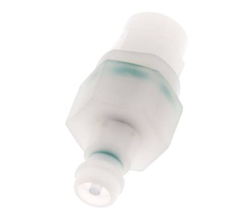 PVDF DN 5 Coupling Plug 4x6 mm Union Nut Double Shut-Off