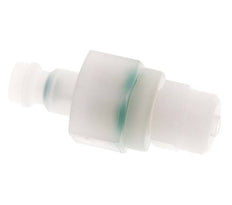 PVDF DN 5 Coupling Plug 4x6 mm Union Nut Double Shut-Off