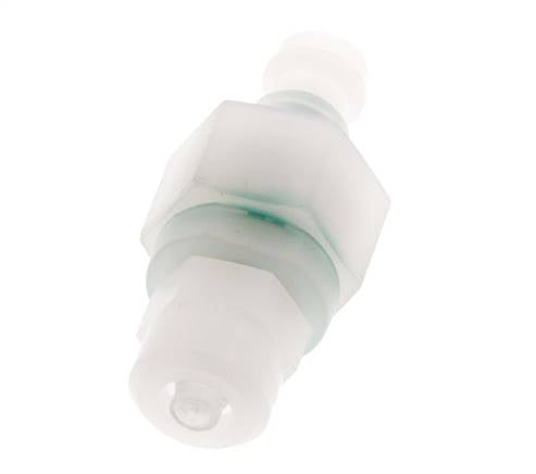 PVDF DN 5 Coupling Plug 4x6 mm Union Nut Double Shut-Off