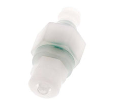 PVDF DN 5 Coupling Plug 4x6 mm Union Nut Double Shut-Off