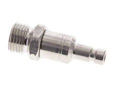 Stainless Steel 316L DN 2.7 (Micro) Air Coupling Plug G 1/8 inch Male Double Shut-Off