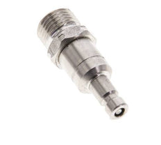 Stainless Steel 316L DN 2.7 (Micro) Air Coupling Plug G 1/8 inch Male Double Shut-Off