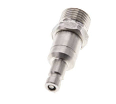 Stainless Steel 316L DN 2.7 (Micro) Air Coupling Plug G 1/8 inch Male Double Shut-Off