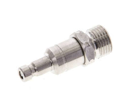 Stainless Steel 316L DN 2.7 (Micro) Air Coupling Plug G 1/8 inch Male Double Shut-Off