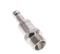 Stainless Steel 316L DN 2.7 (Micro) Air Coupling Plug G 1/8 inch Male Double Shut-Off