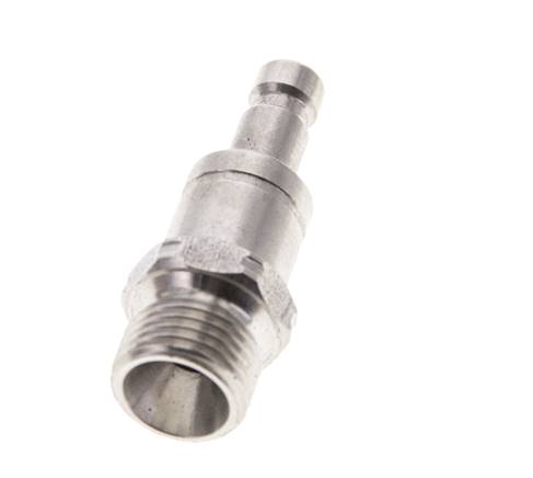 Stainless Steel 316L DN 2.7 (Micro) Air Coupling Plug G 1/8 inch Male Double Shut-Off