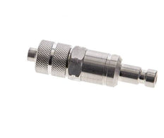 Stainless Steel 316L DN 2.7 (Micro) Air Coupling Plug 4x6 mm Union Nut Double Shut-Off