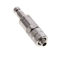 Stainless Steel 316L DN 2.7 (Micro) Air Coupling Plug 4x6 mm Union Nut Double Shut-Off
