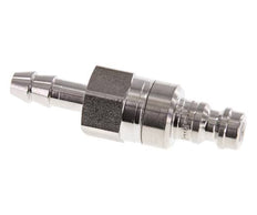Stainless Steel 316L DN 5 Air Coupling Plug 6 mm Hose Pillar Double Shut-Off