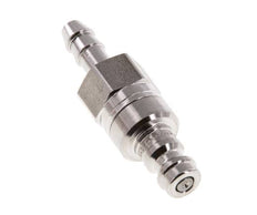 Stainless Steel 316L DN 5 Air Coupling Plug 6 mm Hose Pillar Double Shut-Off