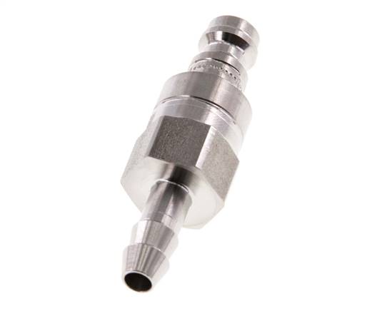 Stainless Steel 316L DN 5 Air Coupling Plug 6 mm Hose Pillar Double Shut-Off