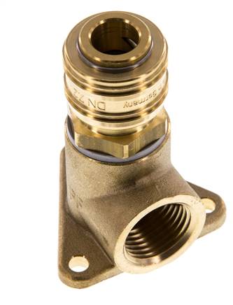 Brass DN 7.2 (Euro) Air Coupling Socket G 1/2 inch Female Wall-Mount