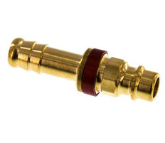 Brass DN 7.2 (Euro) Red-Coded Air Coupling Plug 9 mm Hose Pillar