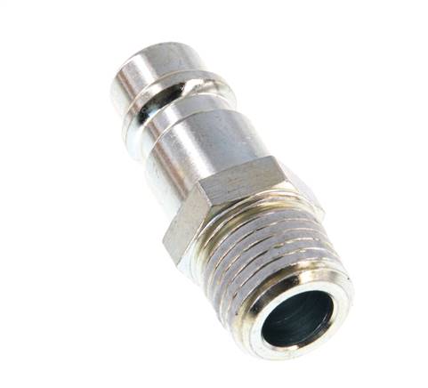 Hardened steel DN 7.2 (Euro) Air Coupling Plug R 1/4 inch Male [2 Pieces]