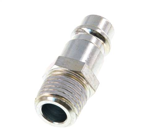 Hardened steel DN 7.2 (Euro) Air Coupling Plug R 1/4 inch Male [2 Pieces]