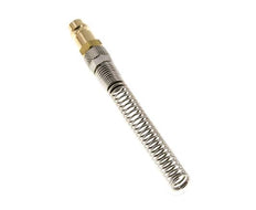 Brass DN 7.2 (Euro) Air Coupling Plug 8x10 mm Union Nut Bend-Protect with Check Valve