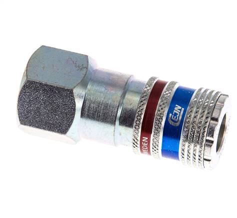 Steel/brass DN 7.6 (7.2 Euro) Safety Air Coupling Socket G 1/2 inch Female