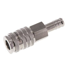 Stainless steel DN 7.8 Air Coupling Socket 10 mm Hose Pillar Double Shut-Off