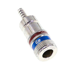 Steel/brass DN 7.6 (7.2 Euro) Safety Air Coupling Socket 6 mm Hose Pillar