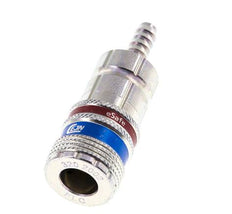 Steel/brass DN 7.6 (7.2 Euro) Safety Air Coupling Socket 6 mm Hose Pillar