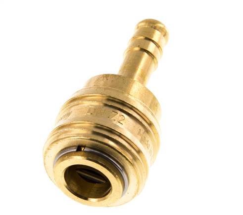 Brass DN 7.2 (Euro) Air Coupling Socket 8 mm Hose Pillar