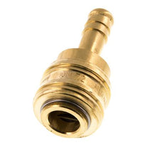 Brass DN 7.2 (Euro) Air Coupling Socket 9 mm Hose Pillar Double Shut-Off