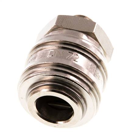 Nickel-plated Brass DN 7.2 (Euro) Air Coupling Socket G 1/8 inch Male