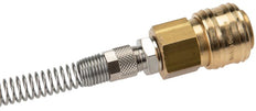 Brass DN 7.2 (Euro) Air Coupling Socket 6x8 mm Union Nut Bend-Protect