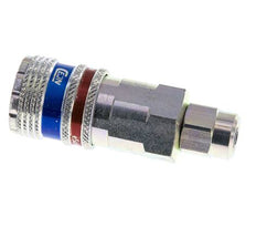 Steel/brass DN 7.6 (7.2 Euro) Safety Air Coupling Socket 5x8 mm (streamline) Union Nut