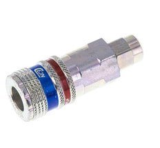 Steel/brass DN 7.6 (7.2 Euro) Safety Air Coupling Socket 5x8 mm (streamline) Union Nut